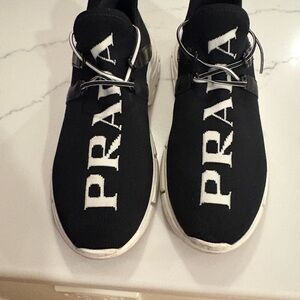 Prada Black and White Men's Sneakers